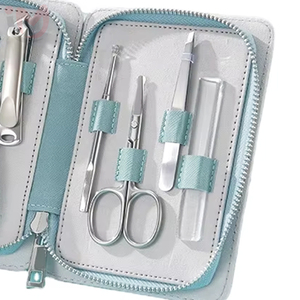 Professional 7pcs Luxury Nail Manicure & Pedicure Set with 3-in-1 Nail Clipper Portable & Durable Stainless Steel <b>Box</b> Packed - Product Image 2