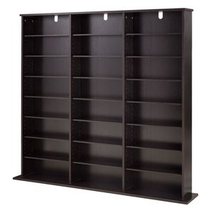 8 Tier DVD Shelf Organizer 55.91 X 8.66 X 51.18 Multimedia <b>Storage</b> Cabinet for CDs DVDs Books Bookcases - Product Image 1