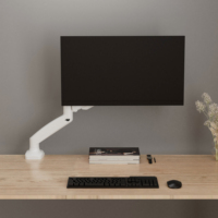 Soporte Ergonómico para un Solo Monitor AUKI con Resorte de Gas, Montaje VESA para Escritorio, Soporte Ajustable en Altura para Monitor de Computadora, OEM ODM CE