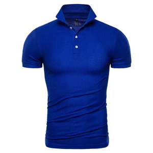 Polo de Punto de Manga Corta Amarillo para Hombre, Color Sólido, Estilo Casual, Corte Regular, Diseño con Botones al Frente - Product Image 3