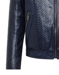 Chaqueta de Cuero con Estampado de Pitón Personalizada para Hombre, Chaqueta de Motero Premium de Piel Vacuna, Servicio de Muestras de Fábrica OEM ODM Disponible - Product Image 4