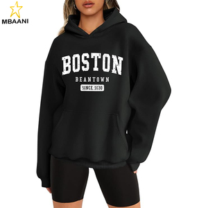 Sudadera con Capucha Oversize para Mujer con Estampado de Letras, Gráficos, Forro Polar, Manga Larga y Bolsillo - Product Image 1