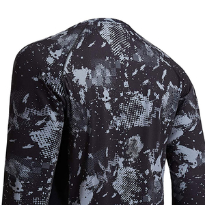 Chemise de compression pour la pêche pour homme, coupe athlétique extensible, séchage rapide, respirante, protection UV, vêtements de sport pour la pêche en plein air - Product Image 4