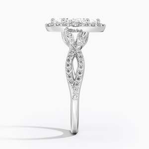 Anillo BOJ 0123 con Corte Marquesa, Plata 925, Anillo Solitario de Diamante con Engaste Floral de Lujo, 2ct, Color D, VVS1, Moissanita, Certificado GRA - Product Image 3