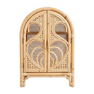 Bulk Supply Natural Rattan Doll House Clothes Hanger Factory Direct Source Handmade <b>Miniature</b> Clothing Stand Kids Toy Decor - Product Image 1