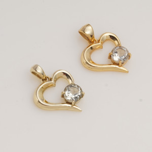 Pendentif Cœur en Topaze Bleue Naturelle, Collier en Laiton Doré avec Pierre Précieuse, Cadeau Romantique pour Elle, Idéal pour Anniversaire de Mariage - Product Image 6