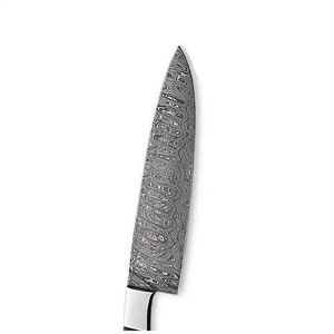 Couteau de chef Damas OEM avec logo personnalisé, fait main, haute qualité, qualité industrielle, bord dentelé, lame à changement rapide, garantie 3 ans - Product Image 3