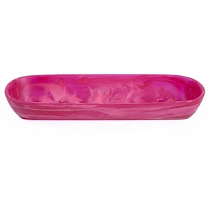 Tazón para Servir de Resina Verde Hecho a Mano, Diseño Moderno Tallado, Vajilla Decorativa para Servir Alimentos - Product Image 3