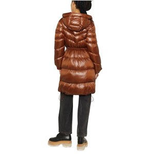 Elegant Vintage Design Women's Long Knitted Trench Coat High Quality Custom Full Sleeves Cotton Coat with for Filling - Product Image 3