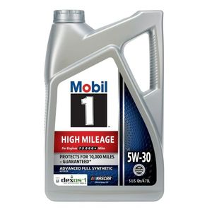 Mobil 1 alta chilometraggio Full sintetico 5W-30 olio motore 5 quarti custodia per motori oltre 75,000 miglia - Product Image 2