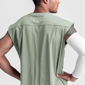 <b>Men's</b> Sports Sleeveless Vest Basketball Summer T <b>Shirts</b> Gym Collarless High Elastic Plain T- <b>shirt</b> Custom Digital Printing - Product Image 4