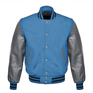 แจ็คเก็ต Letterman Winter Varsity ลดราคาพิเศษ สไตล์ลำลอง ไซส์ใหญ่ สำหรับผู้ชาย กระดุมสีเข้าชุด ขายส่ง - Product Image 1