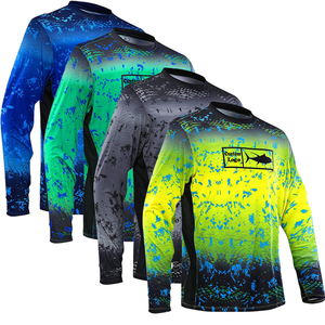 เสื้อตกปลาแขนยาวผู้ชาย ป้องกันแสงแดด UPF 50 ผลิตจากโพลีเอสเตอร์ 100% น้ำหนักเบา แห้งเร็ว ระบายอากาศได้ดี เหมาะสำหรับกิจกรรมกลางแจ้ง - Product Image 6