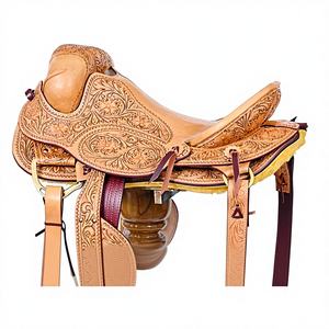 Selle d'équitation western 100% cuir pour spectacle |   Conception légère |   Qualité supérieure |   Fabriqué dans l'Uttar Pradesh - Product Image 2