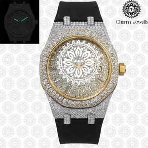 Reloj de Cristal para Mujer Charm Jewells, Analógico de Cuarzo, Caja de Acero Inoxidable, Correa de Silicona, Esfera Poligonal de 38 mm, Estilo Lujoso y Moderno - Product Image 5