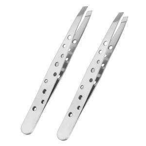 Ensemble de pinces à cils en acier inoxydable, pointes lisses, outil de beauté de précision pour l'application des cils - Product Image 1