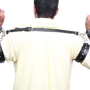 Leather <b>Bed</b> <b>Restraint</b> Straps Set with Reinforced Stitching - Product Image 2