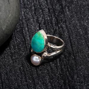 Authentic Design with <b>Turquoise</b> Stone Pear Cut Bezel Setting Gemstone Handcrafted Fine Jewelry Wedding Wholesale 925 Silver <b>Ring</b> - Product Image 1