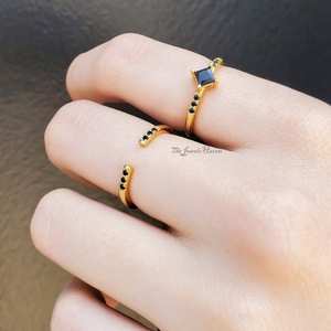 Fashion Open <b>Ring</b> Diamond 10k Solid <b>Silver</b> Black Diamond Wedding Band <b>Stacking</b> <b>Ring</b> Wedding <b>Ring</b> For Women Dainty <b>Ring</b> Diamond - Product Image 1