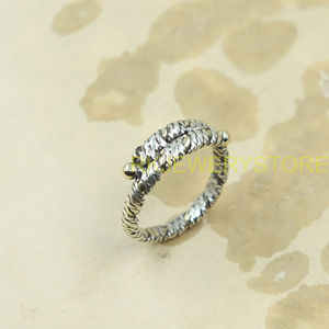 Handmade Textured 925 Silver& Brass wire <b>Ring</b> Vintage Rope Design Band Artisan Jewelry Unisex Fashion Minimalist <b>Statement</b> <b>Ring</b> - Product Image 6