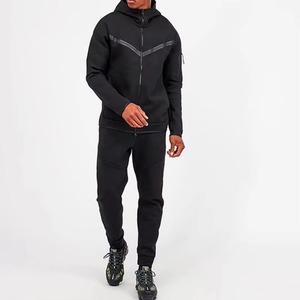 <b>Men</b> Zip Up Tracksuit Set Hooded Jacket and <b>Jogger</b> Pants Breathable <b>Polyester</b> Nylon Casual Sportswear - Product Image 5