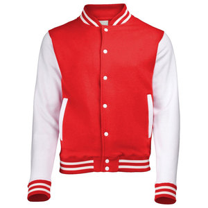 <b>Men's</b> Light Blue White Puffer Varsity Jacket HIGH STREET Style Regular Fit Stand Collar Zipper Closure Winter Wear Woolen - Product Image 4