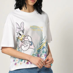 Camisetas de Mujer Personalizadas a la Moda, Tela Modal, Cuello Redondo, Estilo Veraniego, Corte Holgado, Deportivo, Casual - Product Image 3