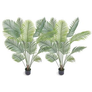 Palma Artificiale Olivo Alta 1,5 m, Pianta Finta in PE Sicuro, Bassa Manutenzione, Protezione Anti-Ribaltamento, Realistica - Product Image 1