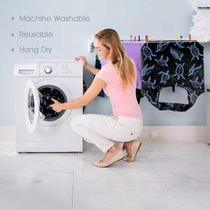 ของขวัญสำหรับผู้หญิงที่รักเต่าทะเล กระเป๋าช้อปปิ้งลายสัตว์ทะเล ใช้ซ้ำได้ ขนาดใหญ่พิเศษ ลายเปลือกหอย ลายฉลาม ลายเกล็ดนางเงือก ลายวาฬ - Product Image 5