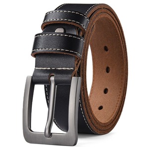 New <b>Men's</b> Genuine Leather <b>Belt</b> Cowhide Alloy Pin Buckle <b>Belts</b> for <b>Men</b> Male <b>Belts</b> High Quality Factory - Product Image 5
