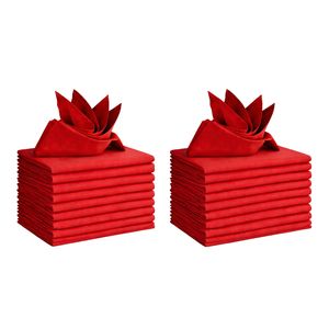 Serviette en tissu 100 % coton rouge classique pour la restauration, les restaurants et la décoration de la table à la maison - Product Image 2