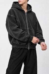 Sweat-shirt à capuche oversize pour homme, 100% coton molletonné, décontracté, avec poche avant, manches classiques, vêtement d'hiver, coupe ample, ODM - Product Image 5