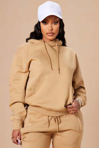 Ensemble sweat à capuche et jogging 100 % coton 450 GSM pour femme, style streetwear décontracté, survêtement en molleton, fournisseur USA Fashion - Product Image 3
