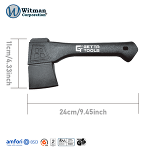 Hache de camping portable 23 cm en acier au carbone forgé de qualité supérieure, manche monobloc en fibre de verre, pour couper, hacher, bricolage et usage industriel - Product Image 3
