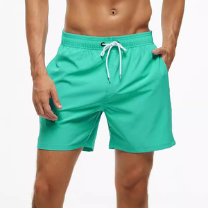 <b>Brad</b> Swim Drawstring Shorts Casual High Street Style Solid Pattern Beach Shorts Elastic Waist Quick Dry Shorts With Pockets - Product Image 4