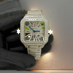 Reloj ZAWO HOUSE de Lujo Automático para Hombre, Estilo Hip Hop, con Moissanita VVS1, 41mm, 20mm, Acero Inoxidable, Deportivo, con Cristal y Agujas - Product Image 1