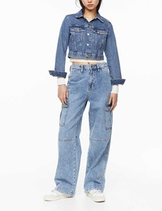 Jeans de Mezclilla de Cintura Alta con Corte de Bota para Mujer, Elásticos, Transpirables, Tallas Grandes, Color Personalizado, Estilo Casual Urbano - Product Image 6