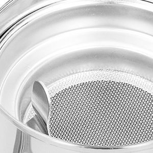 Théière en acier inoxydable de qualité supérieure avec couvercle et bec courbé, finition argentée polie, théière de service avec poignée ergonomique - Product Image 5