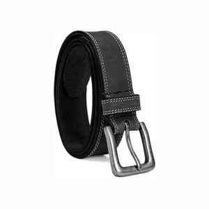 Popular Cow Hide Leather Belts For Men <b>Split</b> Leather <b>Pin</b> Buckles Belt Black Casual Customized Logo Style - Product Image 5