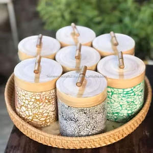 ใยไผ่แบบฝังเปลือกไข่แบบทำมืออย่างยั่งยืนอุปกรณ์จัดระเบียบที่ทนทานเป็นมิตรต่อสิ่งแวดล้อมจากเวียดนาม - Product Image 6