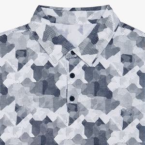 Polos de golf pour hommes de luxe OEM, tissu extensible quadridirectionnel imprimé de qualité supérieure, antibactérien, séchage rapide, broderie personnalisée - Product Image 5