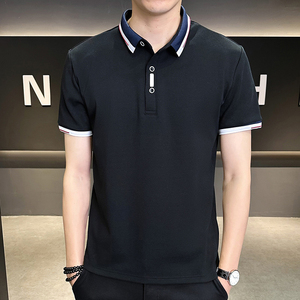 Men's <b>White</b> Short Sleeve <b>Polo</b> Shirt Cotton Knitted Solid Color Casual Breathable Design Button Front Regular Fit - Product Image 6