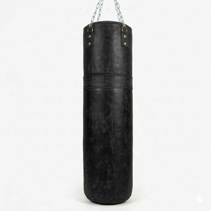 Saco de boxeo de cuero al por mayor en stock, de alta calidad, resistente, profesional, para colgar, con logo y color personalizados. - Product Image 2