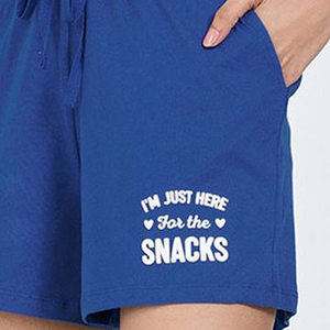 Shorts décontractés personnalisés DTG pour femmes en polyester et coton avec cordon de serrage, imprimé graphique personnalisé, coupe décontractée, vêtements décontractés - Product Image 4