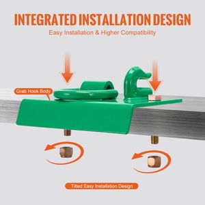 Gancio di traino forgiato in acciaio Grado 70, con piastra posteriore, compatibile con trattori, per ganci di traino da 5/16 pollici con anello di fissaggio, confezione da 2 - Product Image 6