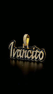 Pendentif personnalisé phosphorescent Bijoux fins Argent 925 Moissanite Diamant Iced Out Nom Lettre Pendentif Collier - Product Image 3