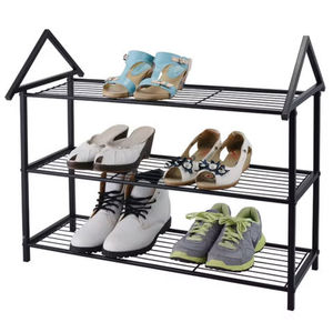 Durable Metal Shoe Rack Organizer Free Standing Shoe Shelf For Entryway Closet Hallway <b>Grey</b> Sturdy Storage Footwear Shelf - Product Image 4