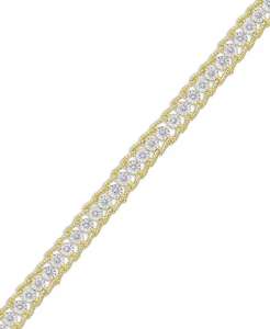 Diamond Accent <b>Rope</b> Edge Tennis <b>Bracelet</b> in Gold Plate | Macy's - Product Image 2