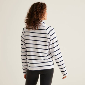 Sudadera de punto de algodón a rayas con cuello marinero de manga larga para mujer, informal, transpirable, de longitud completa, para primavera - Product Image 5