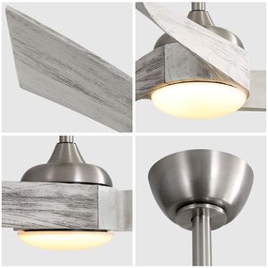 Ventilatore da Soffitto da 52 Pollici in Nichel Spazzolato con Telecomando a 6 Velocità, Motore DC a Risparmio Energetico, Varie Opzioni di Illuminazione - Product Image 2